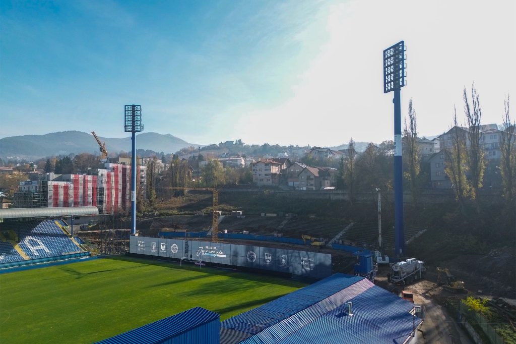 Željezničar objavio dokle su stigli radovi na južnoj tribini stadiona Grbavica