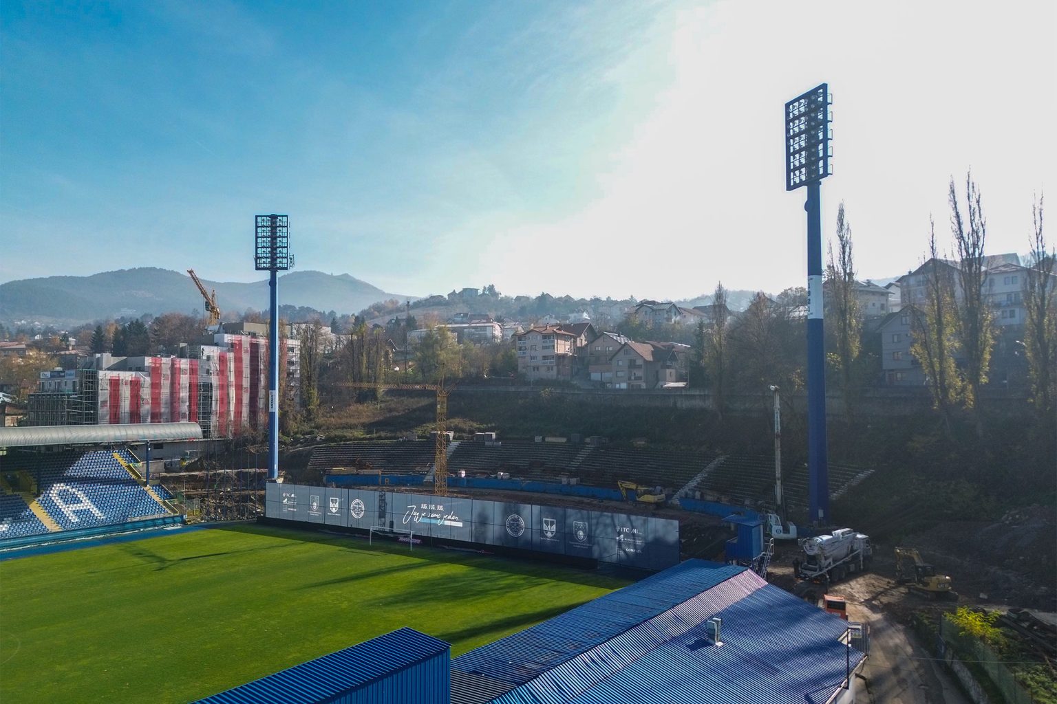 Željezničar objavio dokle su stigli radovi na južnoj tribini stadiona Grbavica