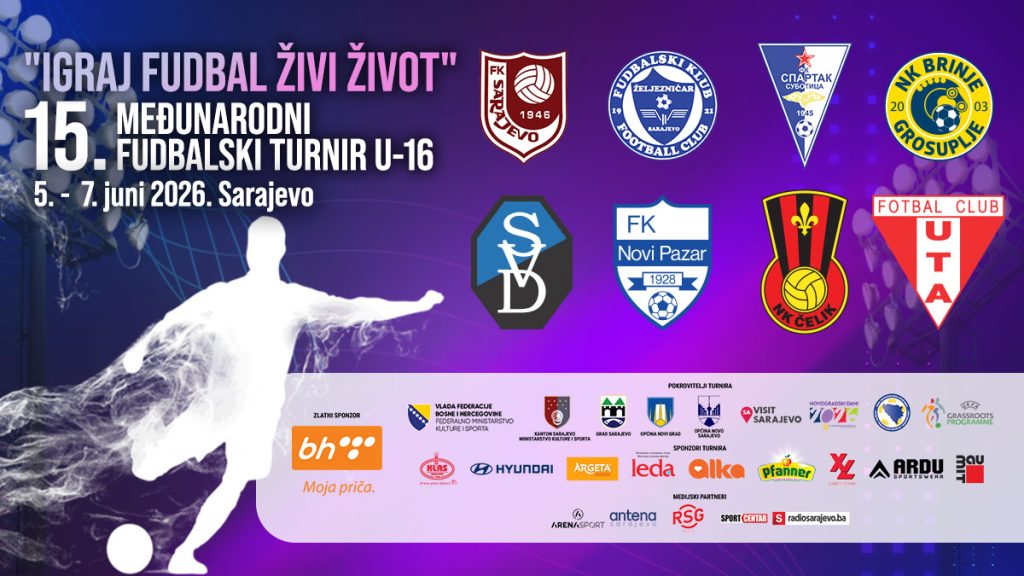 Turnir ‘Igraj fudbal, živi život’ od 5. do 7. juna u glavnom gradu BiH: FK Sarajevo brani trofej