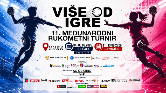 Sarajevo domaćin rukometnog turnira pod nazivom ‘Više od igre’